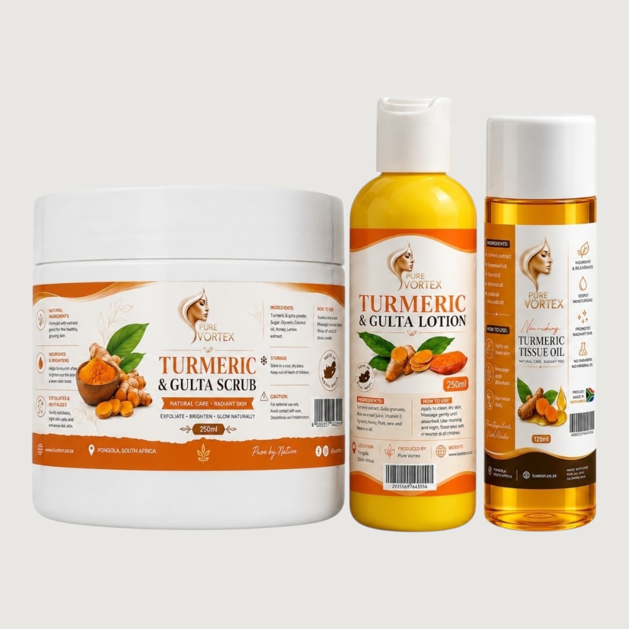 Glow and Brighten Combo with Turmeric Oil for Skin Care